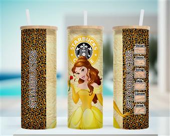 Starbucks Coffee Belle Yellow Leopard